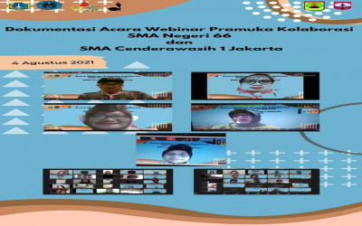 Webinar Acara Pramuka Kolaborasi SMA Negeri 66 dan SMA Cenderawasih 1